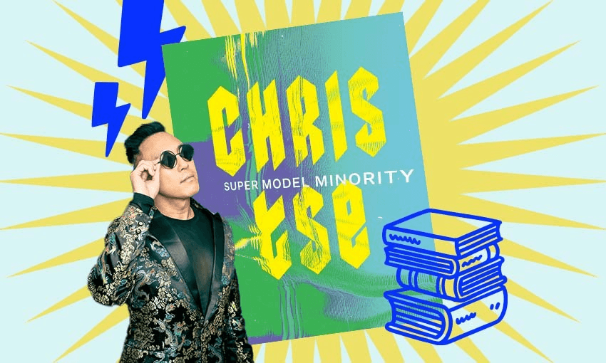 Chris Tse and his new poetry collection, Super Model Minority (Photos: Supplied; additional design by Archi Banal)