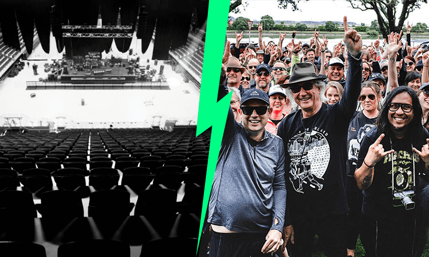 On the left: Spark Arena. On the right: The people who make shows happen here. (Image Design: Archi Banal) 
