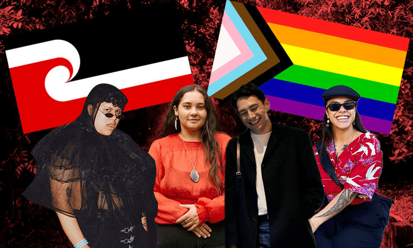 Liam Brown, Kahu Kutia, Hāmiora Bailey and Fern Ngatai. (Photos: Supplied; additional design: Archi Banal) 
