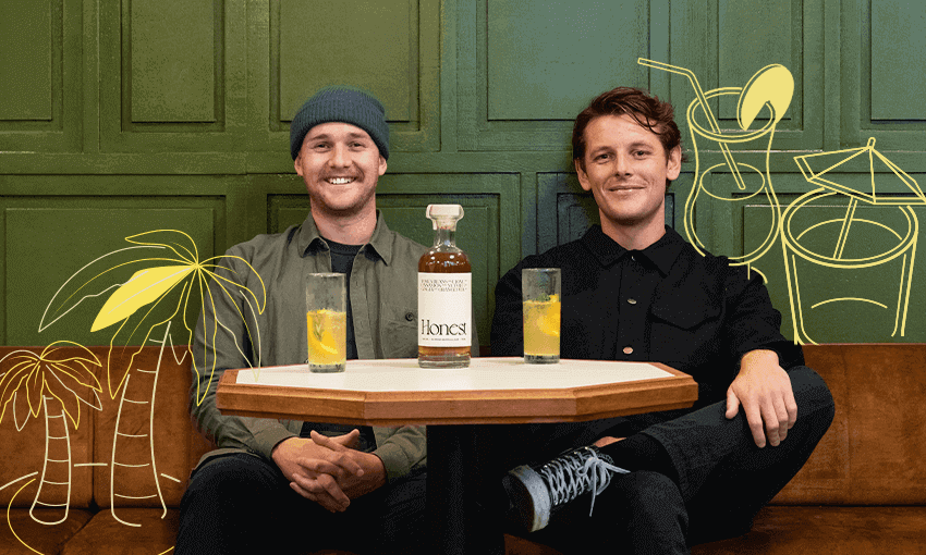 Honest Spirits co-founders Dave Lincoln and Luke Jones (Photo: Supplied; additional design: Tina Tiller) 
