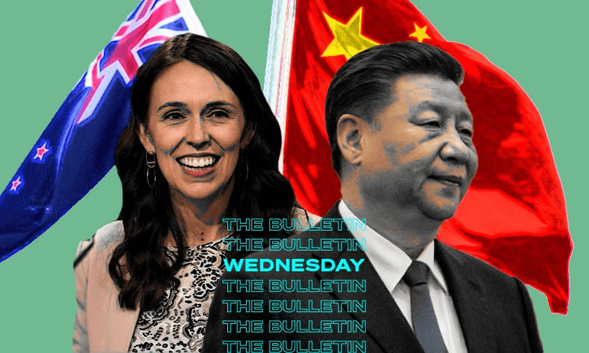 New Zealand prime minister Jacinda Ardern and Chinese president Xi Jinping. 
