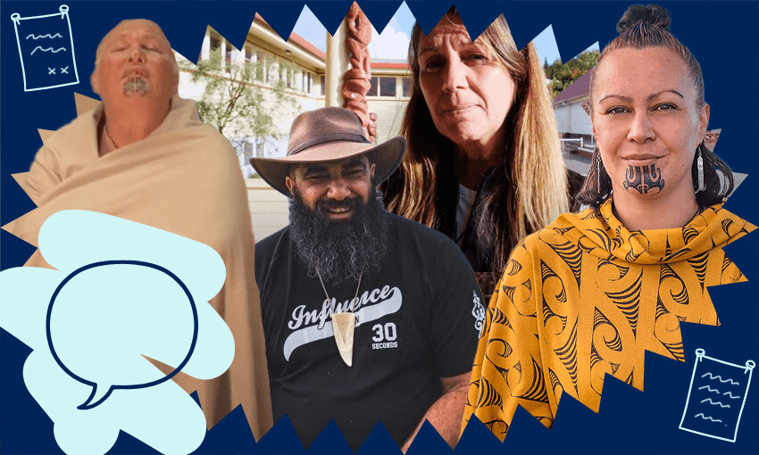 From left, Keri Te Aho Lawson, Rikki Solomon, Suzy Taylor and Mataku Ariki de Roo (Image design: Tina Tiller) 
