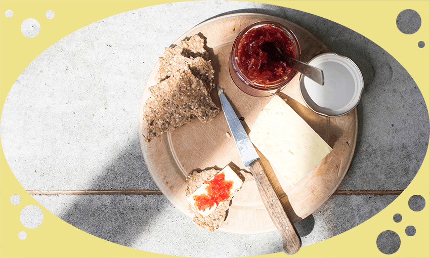 Red capsicum and chilli jam (Photo: Emma Boyd; additional design Tina Tiller)