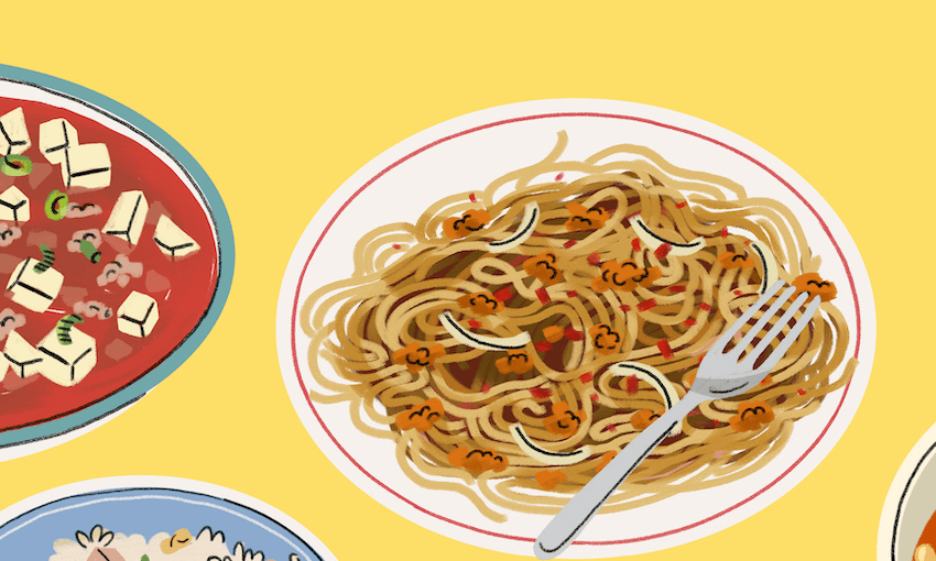 Martynique’s pisupo and noodles (Illustration: Siew Wee H’ng) 
