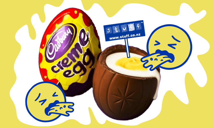 Stuff.co.nz’s very first video, a Creme Egg eating competition, has gone missing. Image: Archi Banal 
