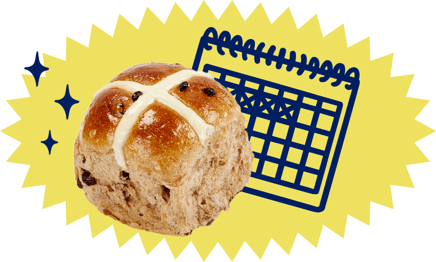 All I want, all day, every day, is the ability to eat a hot cross bun. (Image Design: Archi Banal) 
