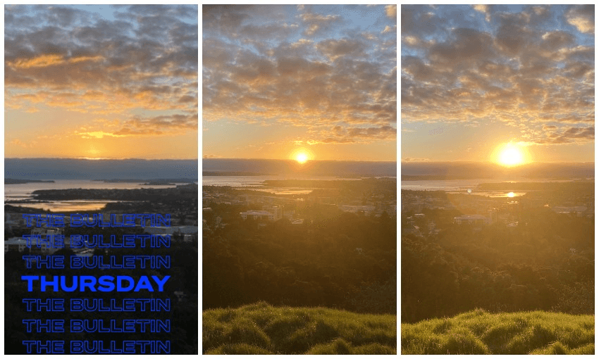 Watching the sun rise over Tāmaki Makaurau. (Image: Leonie Hayden) 
