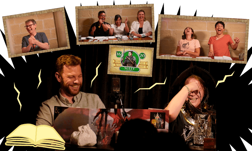 Just a few of the New Zealanders participating in the tabletop boom, and being celebrated by KiwiRPG Week. (Image Design: Tina Tiller) 
