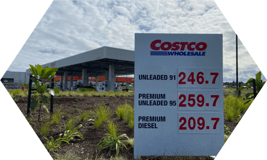 Costco fuel has opened in Westgate (Photo: Stewart Sowman-Lund) 
