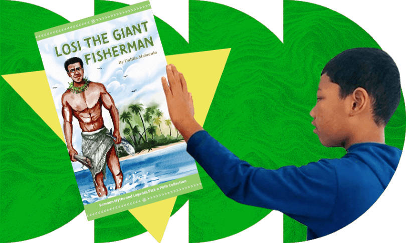 Mason Malaeulu helped shape ‘Losi the Giant Fisherman’ with his mother (Image: Archi Banal) 
