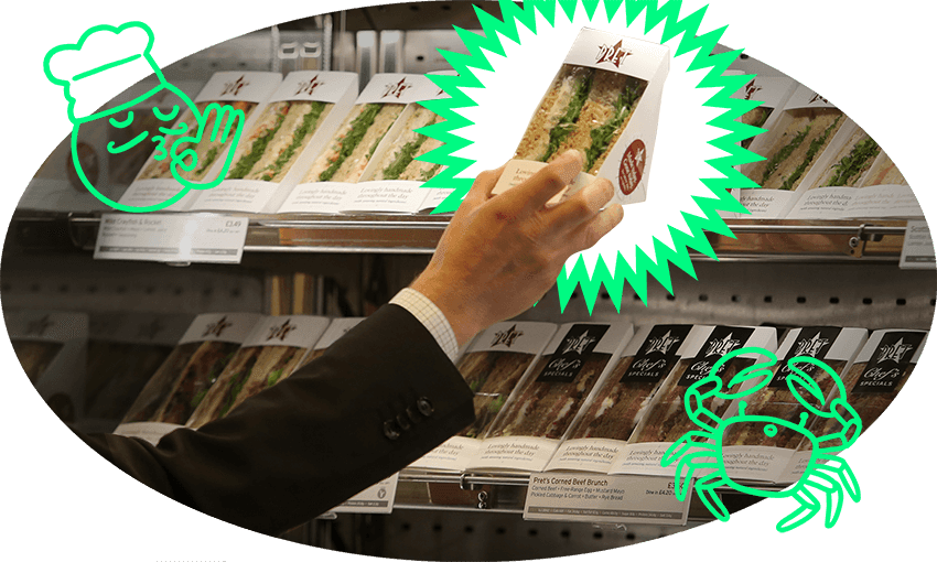 Pret a Manger, the Don Vito Corleone of the high street food family, ruling each corner with a gluten fist (Photo: Getty Images/The Spinoff) 
