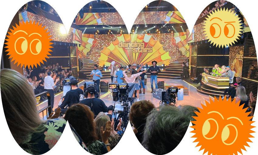 The Spinoff goes behind the scenes at New Zealand’s favourite reality show: Dancing with the Stars. (Image Design: Tina Tiller) 
