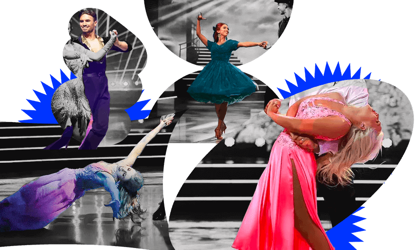 From left to right: Brad Coleman, Loryn Reynolds, Brittany Coleman and Kristie Williams on Dancing with the Stars NZ. (Image Design: Tina Tiller)