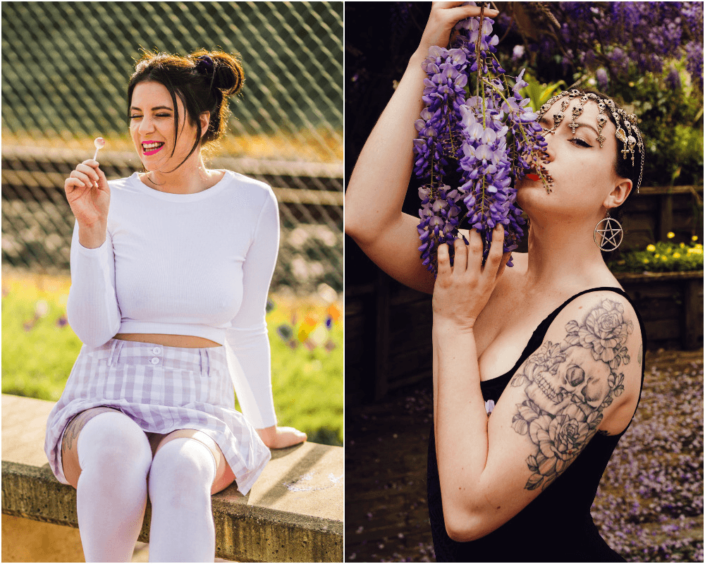 Hanne Rachael (left) and Vixen Temple, who both work as 'sugar baby' sex workers.