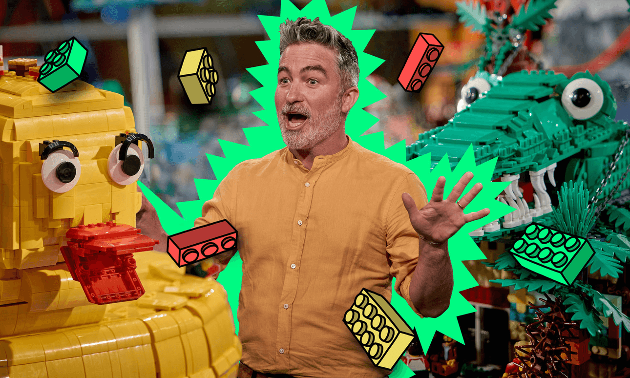 Welcome to Lego Masters NZ (Photos: TVNZ / Design: Toby Morris) 
