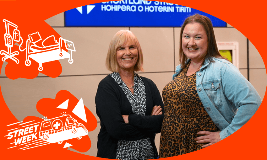 Shortland Street’s real-life nurses Alison James and Sally Geary. (Photo: Supplied) 
