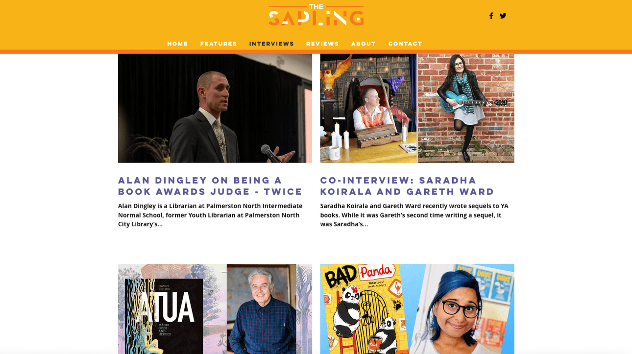 Screenshot of a website, looks bright and breezy and informed.