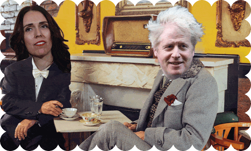 Artist’s impression of the Downing Street bilateral. (Image: Tina Tiller) 
