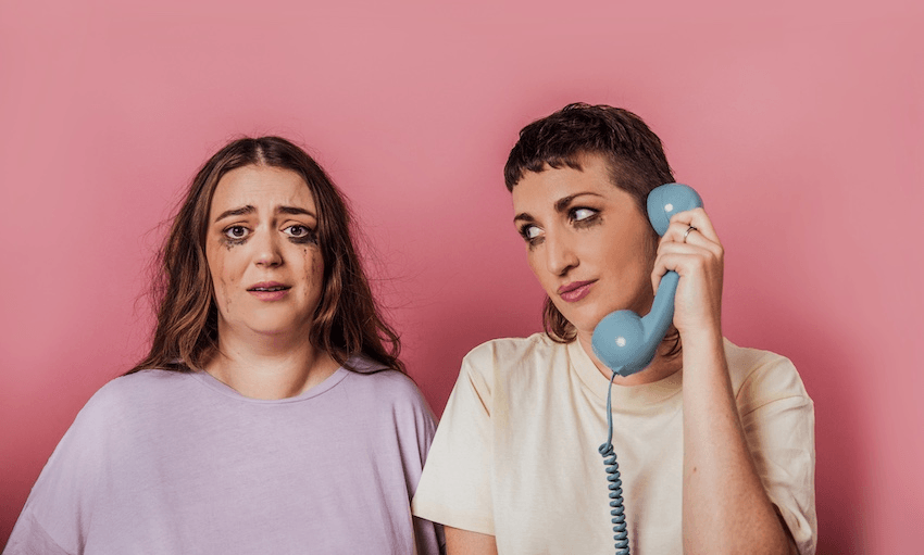 Poets Olivia Hall and Carrie Rudzinski (Photo: Andi Crown) 
