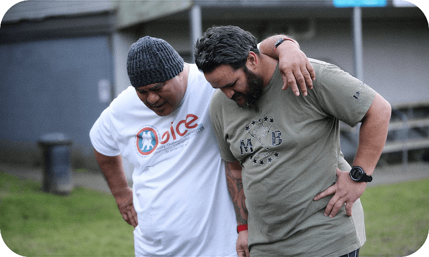 Va’aiga Tuigamala and Piri Weepu in Match Fit (Photo: Three) 
