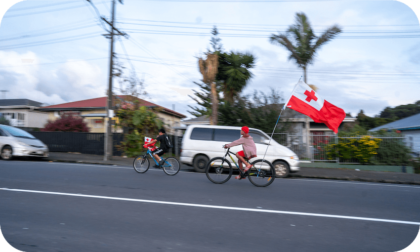 Bikes in Ōtāhuhu before the parade. (Photo: Edith Amituanai)
