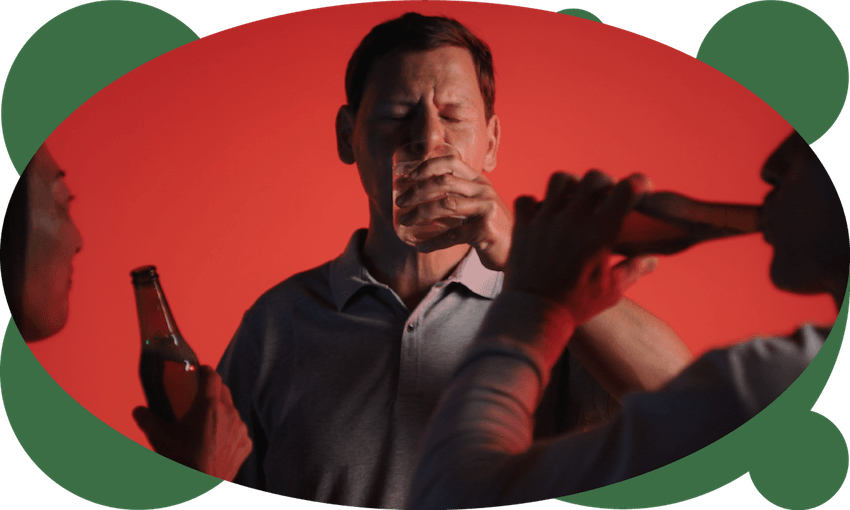 Patrick Gower: On Booze (Photo: Three) 
