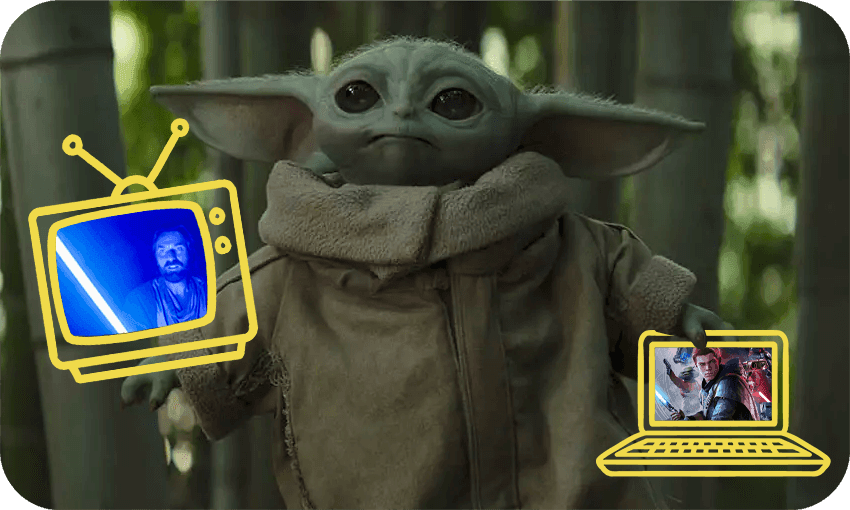 Don’t need the films, just give us Grogu. (Image Design: Tina Tiller) 
