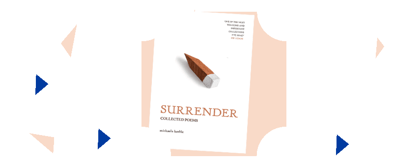 Cover of a poetry book dominated by white space, with a single wooden stake.