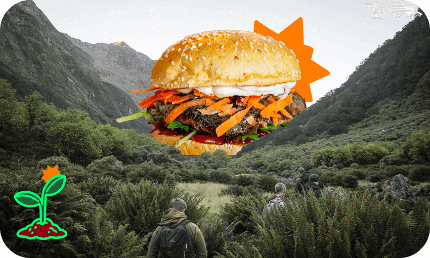 BurgerFuel’s new burger is helping to turn food waste into treasure. (Image: Tina Tiller) 
