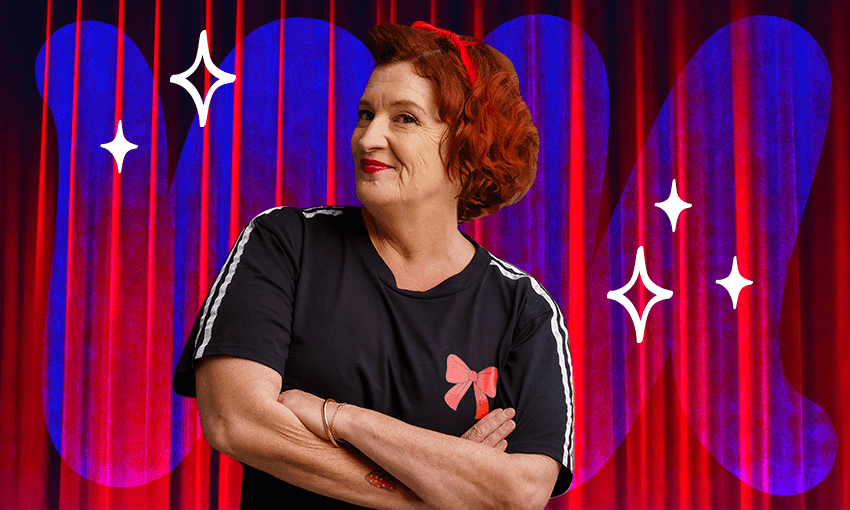 Justine Smith. Comedian, legend, Taskmaster contestant. (Photo: TVNZ, Image Design: Archi Banal) 
