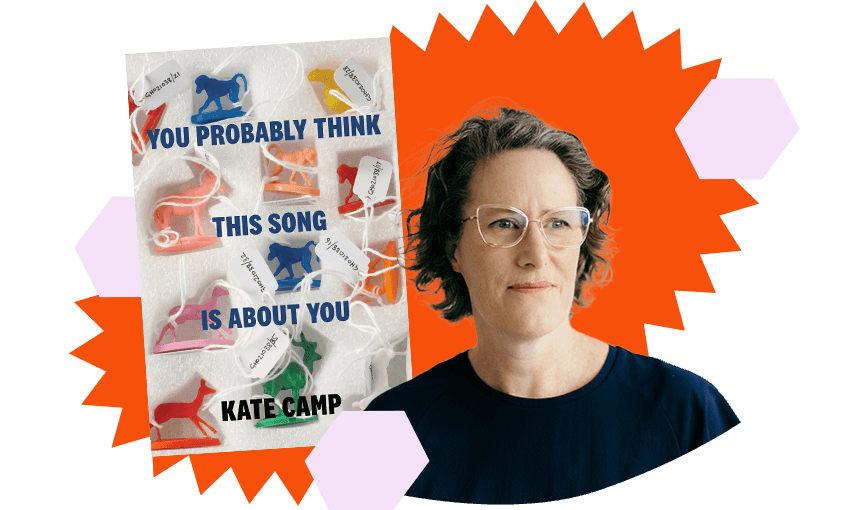 Kate Camp and her memoir (Photo: Ebony Lamb; Design: Archi Banal) 
