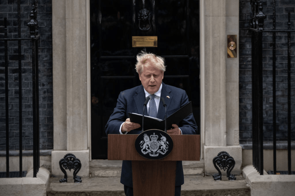 Boris Johnson resigning not that long ago (Photo: Getty Images) 
