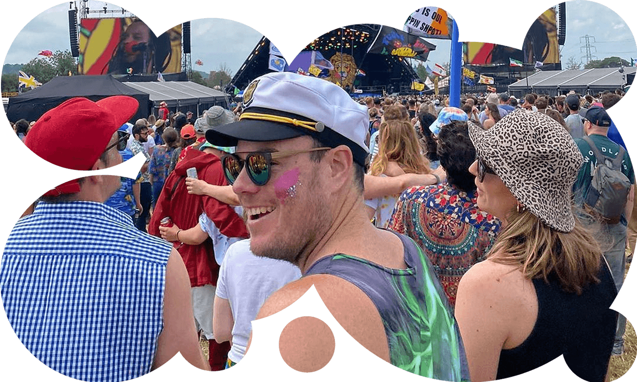 Lloyd Burr at Glastonbury. Photo: Supplied