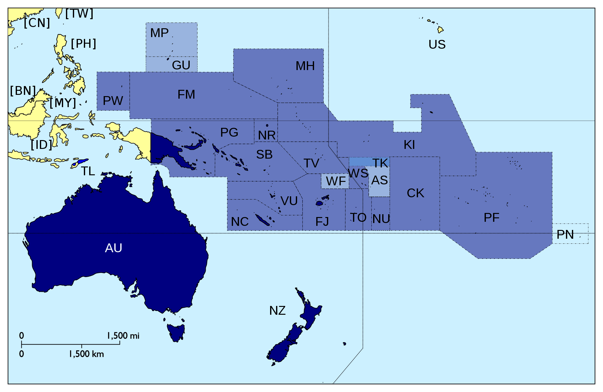 An Expanded Empowered Pacific Islands Forum Could Lock In Pacific   Members Of Pacific Island Forum.svg  