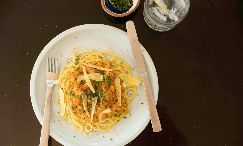 Creamy chicken pasta (Photo: Emma Boyd) 
