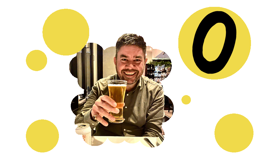 Grant Caunter enjoys a hoppy 0%er (Photo: Supplied) 
