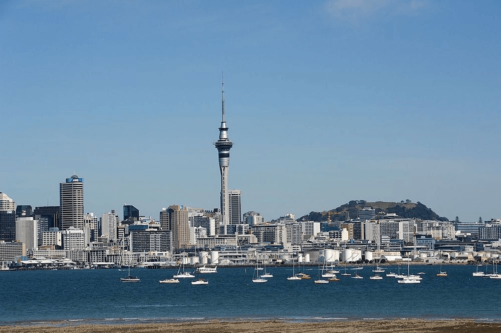 The Sky Tower dominates Auckland’s city skyline. Photo: Getty 
