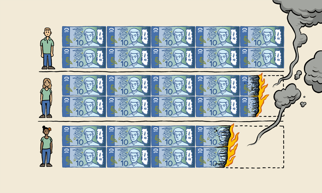 The pay gap is hurting our workers, and Pacific people are feeling it most (Image: Toby Morris) 
