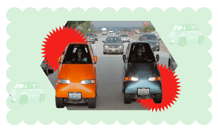 Fast, whippet-thin and banned here, advocates argue the US-made Tango 600 could solve congestion and emission problems. (Image: supplied; Design: Tina Tiller) 
