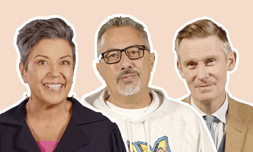 The Common Room talent Paula Bennett, Mike King and Tim Wilson. (Photos: Supplied/Archi Banal) 
