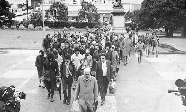 2022 marks 50 years since the Māori Language Petition was presented to Parliament (Image: Ministry of Culture and Heritage, URL: https://nzhistory.govt.nz/media/photo/maori-language-petition-1972) 
