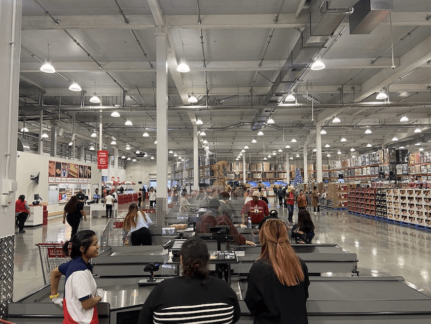 The Costco checkouts (Photo: Stewart Sowman-Lund) 
