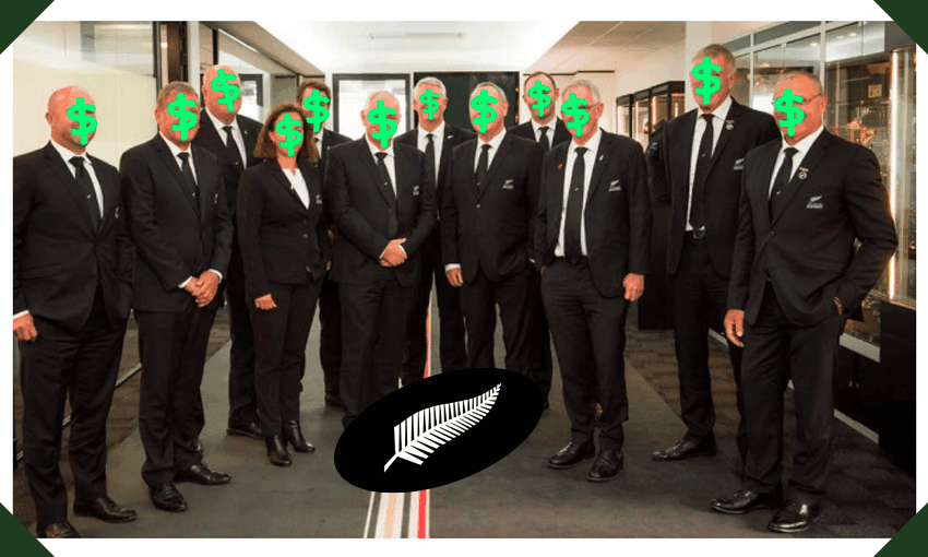 The New Zealand Rugby board the year Sport NZ announced a gender diversity requirement for boards (Image: NZR) 
