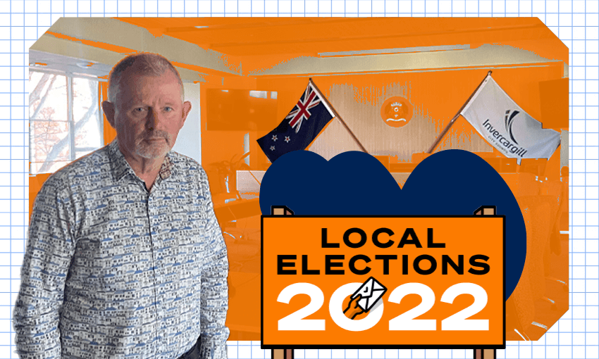 Invercargill’s deputy mayor Nobby Clark (Photo: Stewart Sowman-Lund, additional design Tina Tiller) 
