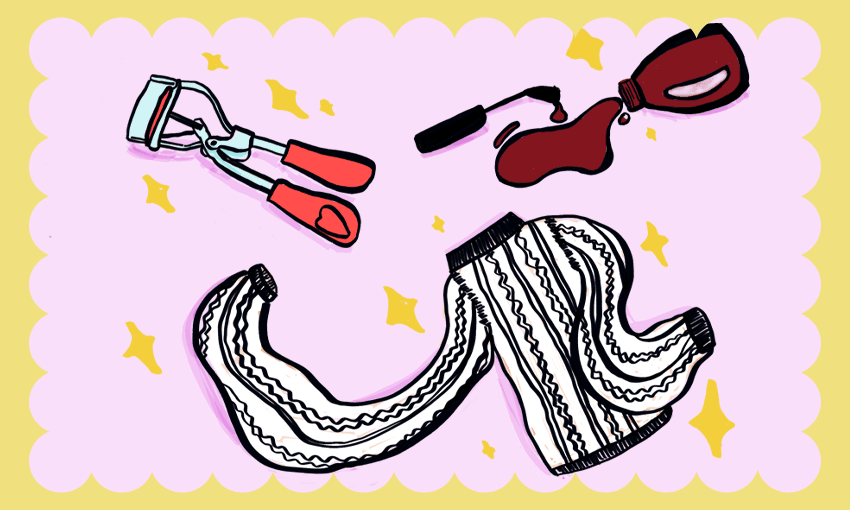 A few of the things Sam Brooks uses to express his femme-ness within his him-ness. (Image Design: Tina Tiller) 
