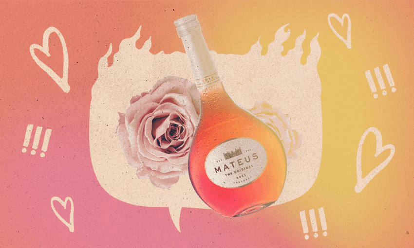 The fizzy, pink and affordable wine in question. (Image: Archi Banal)