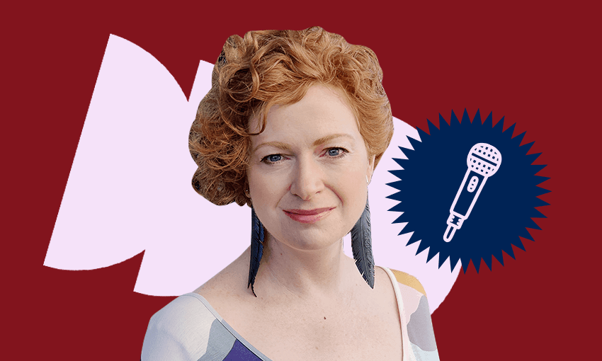 Outgoing Morning Report host Susie Ferguson (Photo: Lee McCauley RNZ / additional design Archi Banal)