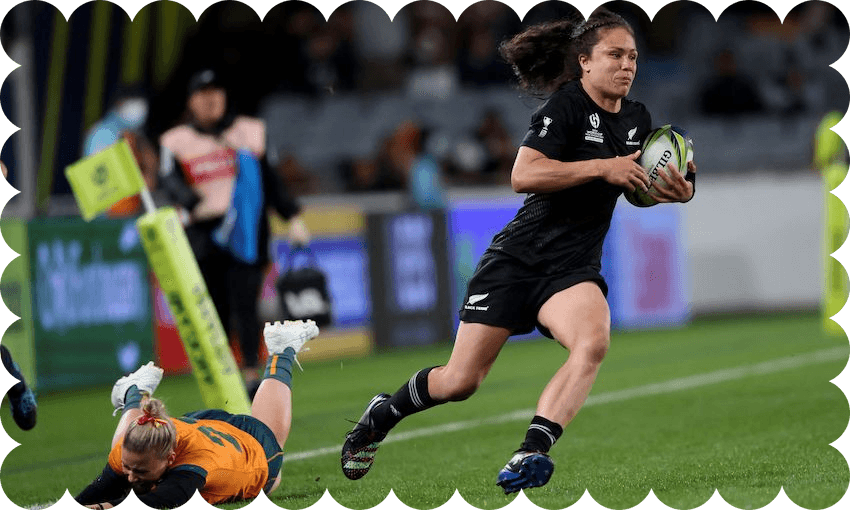 New Zealand’s Ruby Tui during the Black Ferns’ opening game of the 2021 Rugby World Cup. (Photo: MICHAEL BRADLEY/AFP via Getty Images) 
