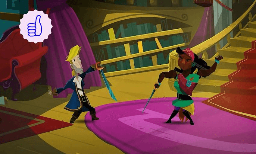 Guybrush Threepwood in a duel in Return to Monkey Island, the best installment in the series in over thirty years.