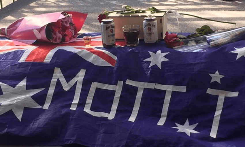 Tokens to remember Matt Taylor, a 501 deportee who died shortly after arriving in NZ (Image: Supplied) 
